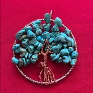 Turquoise Tree of Life Pendant